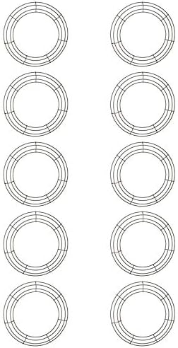 14 Inch Metal Wire Wreath Frame for Craft Projects - Pack of 10