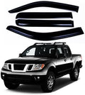 Tape-On Rain Guard 4-Piece for 05-20 Nissan Frontier Crew Cab - Smoke
