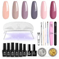 Beetles Gel Nail Polish Kit with UV Light for Home Manicure