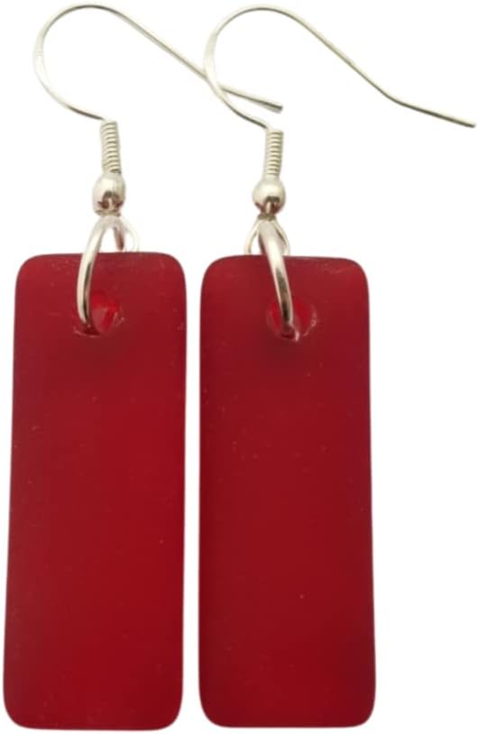Handmade Sea Glass Earrings - Minimalist Ocean Jewelry Gift