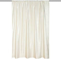 BalsaCircle 8 ft x 8 ft Ivory Velvet Backdrop Curtain - Elegant Event