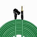 COLUBER CABLE Right Angle XLR Male to 1/4ft TRS Male - 150 ft - Green
