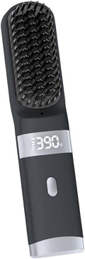 Cordless Hair Straightener Brush for Travel with USB Charging