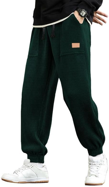 JMIERR Mens Corduroy Joggers Pants for Casual and Stylish Wear