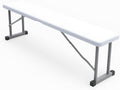 2.75ft Plastic Folding Bench Lightweight Portable White Resin Bench