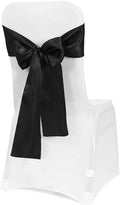 Obstal 50 PCS Satin Chair Sashes Bows for Wedding Reception