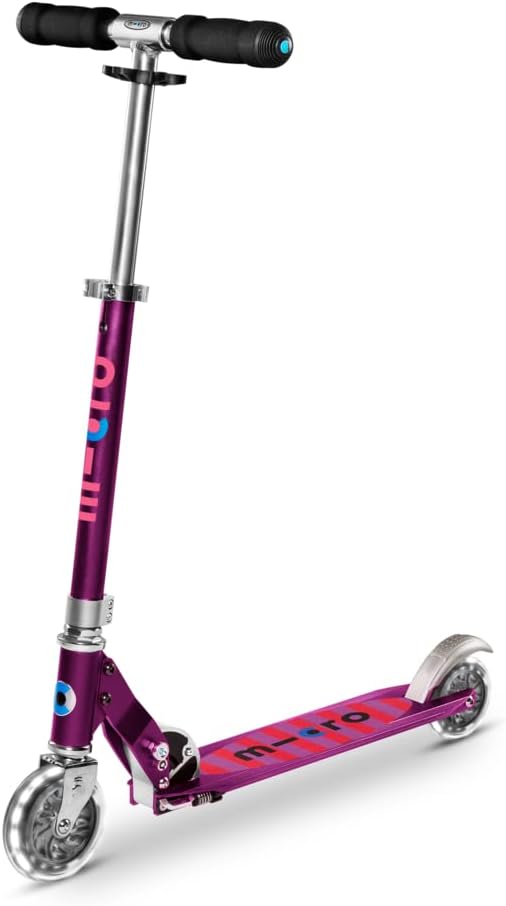 Foldable LED Scooter for Kids 6+, Light-up Wheels