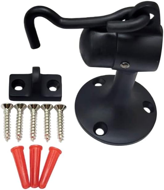 QCAA Door Stop Solid Brass Matte Black 3-15/16 in Height