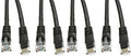 Cat5e 50 ft Ethernet Patch Cable 4 Pack - Snagless Molded Boot