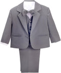 Dressy Daisy Baby Toddler Boy 5 Piece Tuxedo Suit Set - Formal