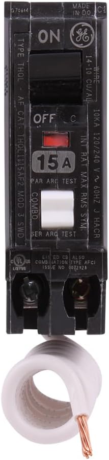 GE 15-Amp Single Pole Combo Arc Fault Circuit Interrupter