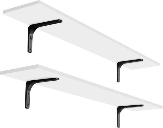 DINZI LVJ Long Wall Shelves Set of 2 for Extra Storage Space