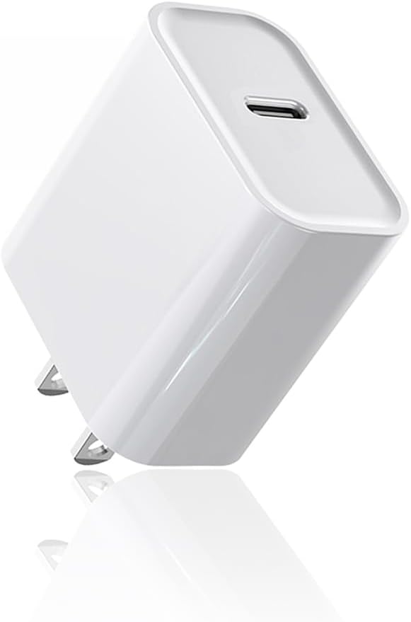 Fast Charge 20w USB-C Charger Block - Compatible with iPhone, iPad, and iWatch