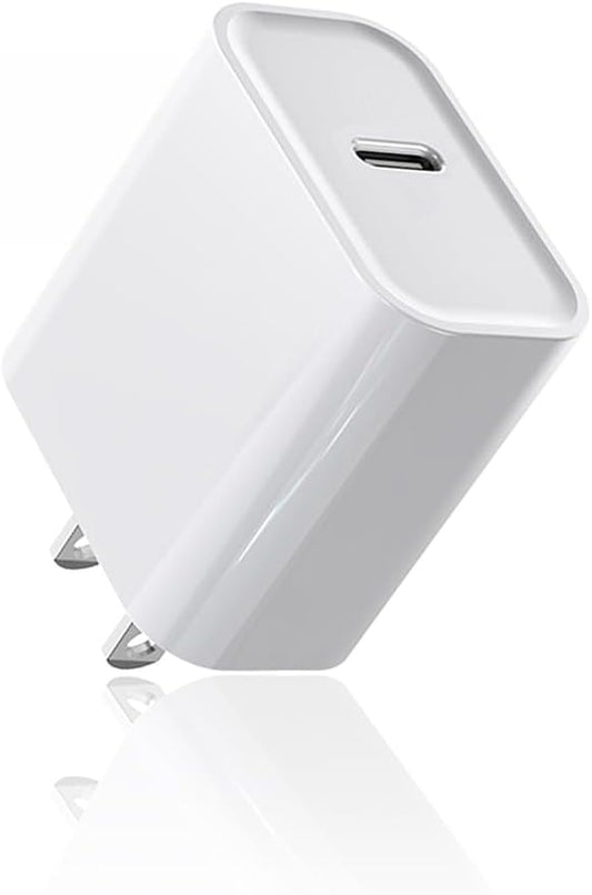 Fast Charge 20w USB-C Charger Block - Compatible with iPhone, iPad, and iWatch