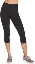Skechers Women's Go Walk High Waisted Capri - Comfortable High-Rise