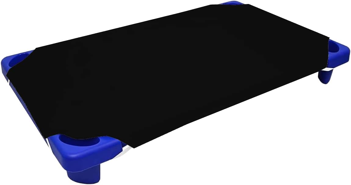 Pack of 24 Cot Sheets for Daycare Preschool Cots - Black