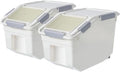 20Lbs 2 Pack Food Storage Container with Scoop - Airtight Pantry