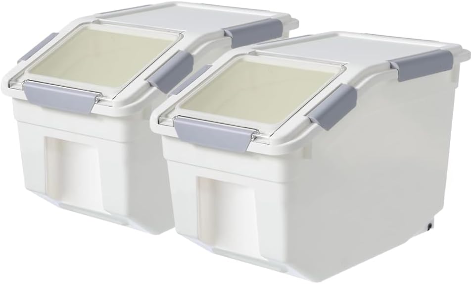 20Lbs 2 Pack Food Storage Container for Freshness & Organization