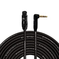 Balanced XLR Cable Female to Right Angle 1/4in TRS - 100 Feet