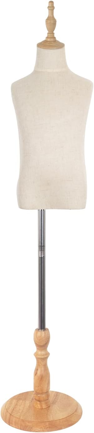 Kid Dress Form with Wooden Base for 4-5 Years Old Display