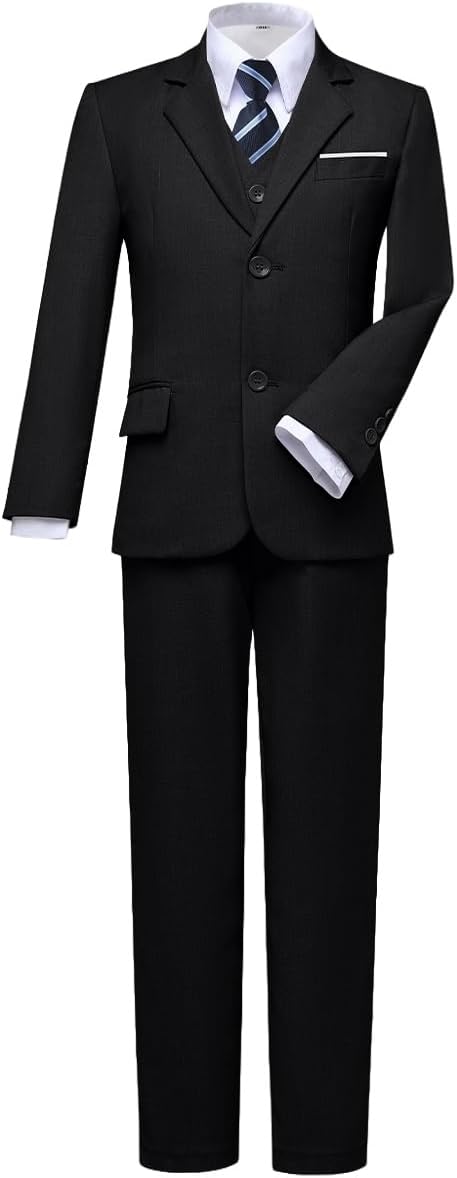 Visaccy Boys Slim Fit Dress Clothes for Special Occasions