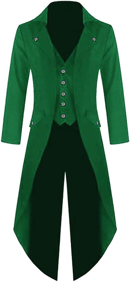 Runcati Mens Steampunk Victorian Jacket for Unique Costumes