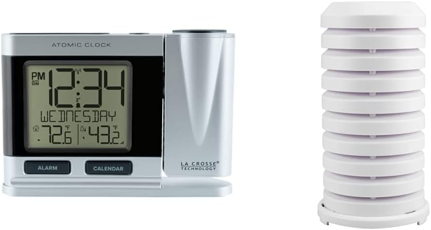 La Crosse Technology Atomic Projection Alarm Clock with Shield