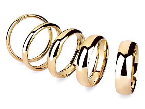 14k Solid Yellow Gold Classic Dome Comfort Fit Wedding Band Review