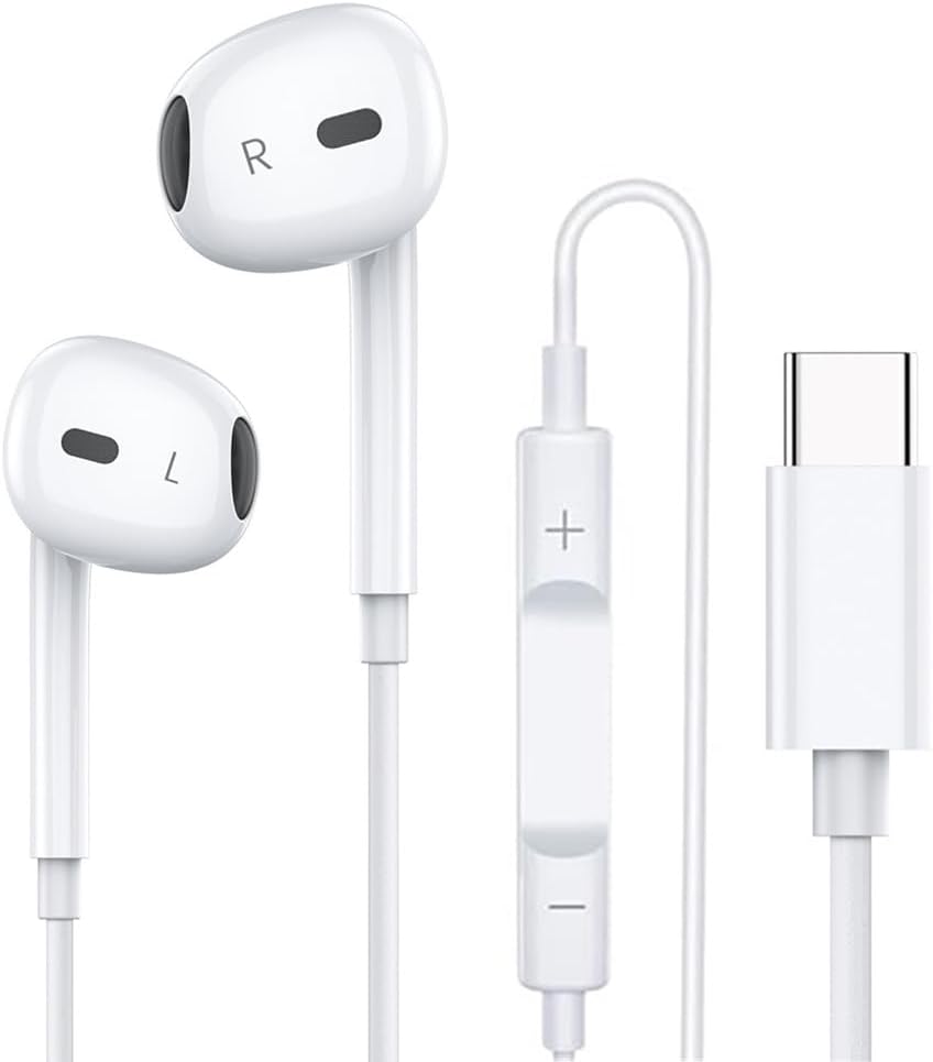 Type C Stereo Earphones for iPhone 16 Pro Max - BCRKLO