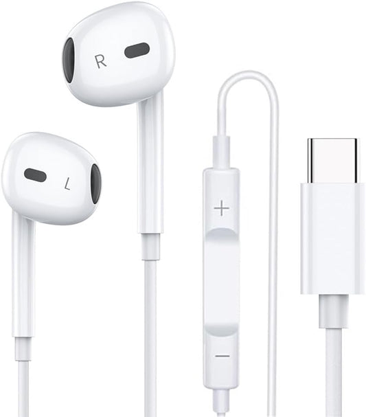 Type C Stereo Earphones for iPhone 16 Pro Max - BCRKLO