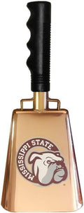 10 inch Copper Plated Mississippi State Cowbell with Bulldog Face Logo