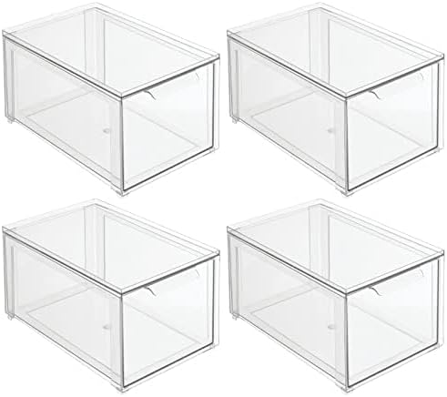 mDesign Plastic Stackable Bathroom Storage for Organized Spaces
