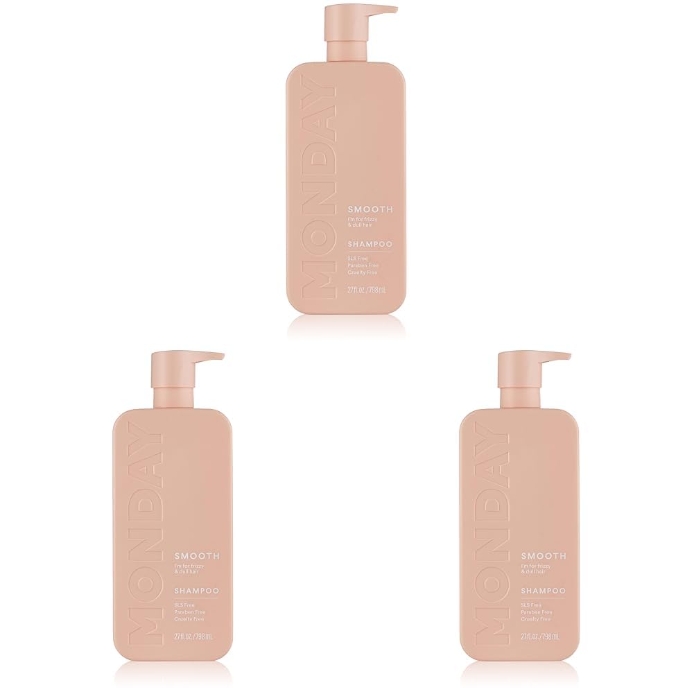 Smooth Shampoo Pack of 3 for Soft, Shiny, Frizz-Free Hair