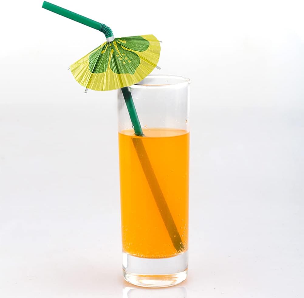 Colorful Cocktail Umbrella Straws Set