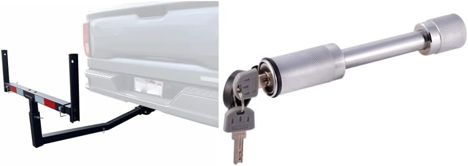 MaxxHaul Hitch Mount Truck Bed Extender & Heavy Duty Lock Pin