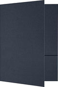 LUXPaper 6 in x 9 in Small Presentation Folders - Nautical Blue Linen