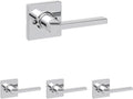 Kwikset Casey Dummy Door Handle Pack of 4 - Reversible Polished Chrome