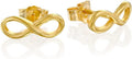 Small Gold Infinity Stud Earrings - Dainty Everyday Jewelry