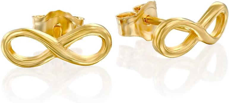 Small Gold Infinity Stud Earrings - Dainty & Elegant Jewelry