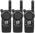 3 Pack Motorola CLS1410 Two Way Radio Walkie Talkies - Compact UHF Set