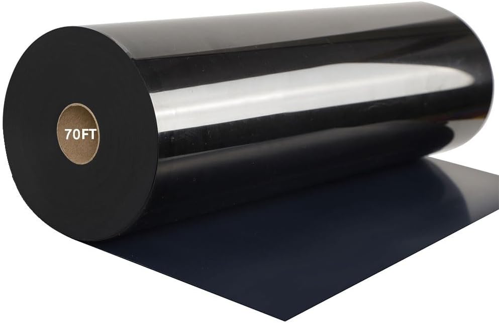 FUNKAKA Black HTV Heat Transfer Vinyl Rolls for T-Shirt Designs