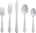RiverRidge Rose Monogrammed Flatware Set 46 Piece - Elegant Everyday 8