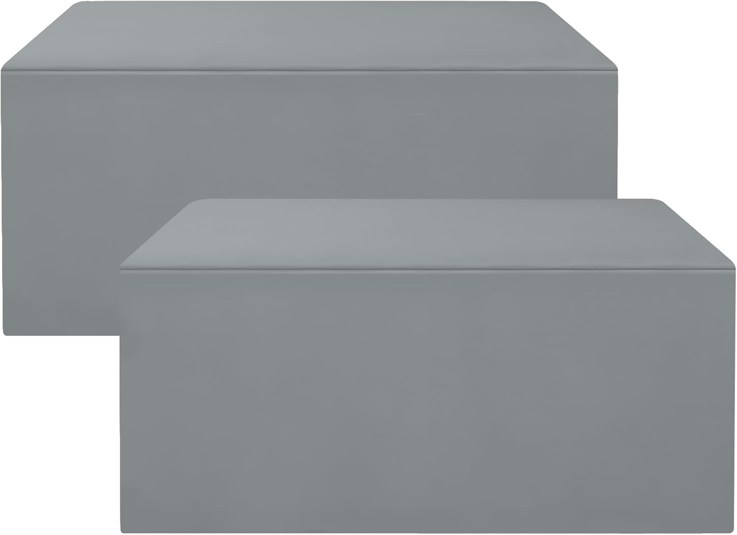 Fitted Grey Tablecloths for 6 Foot Rectangle Tables - 2 Packs