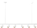 55 in 6-Light Adjustable Height Track Lighting - Industrial Matte