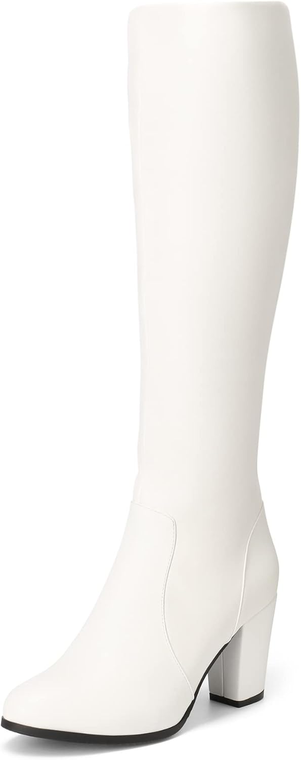 DREAM PAIRS Women's Chunky Heel Knee High Boots for Style
