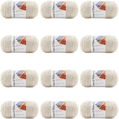 Soft Classic Yarn 12 Pack for Creative Knitting and Crocheting