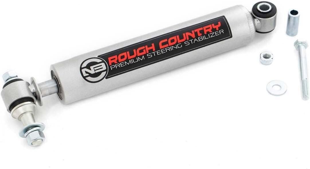 Rough Country N3 Steering Stabilizer for Jeep TJ, YJ, XJ, ZJ