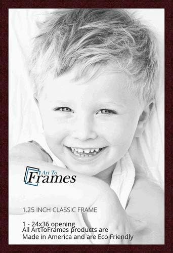 24x36 Inch Brown Picture Frame for Art or Photos - Classic Style
