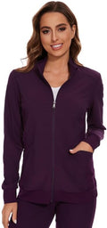 COZYFIT Scrub Jackets for Woman Zip Front Nurse Jacket - Slim Women's