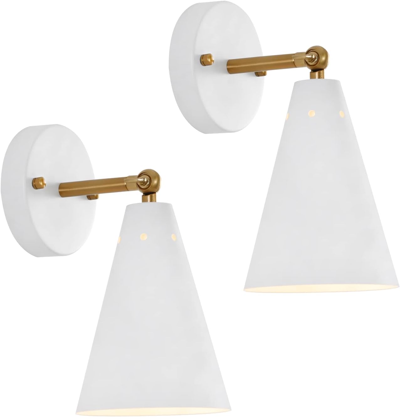 Modern White Wall Sconces Set of Two for Stylish Indoor Decor